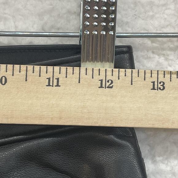 Abercrombie & Fitch Pants Womens 25 Black Vegan Leather Ankle Straight High Rise - Picture 7 of 10